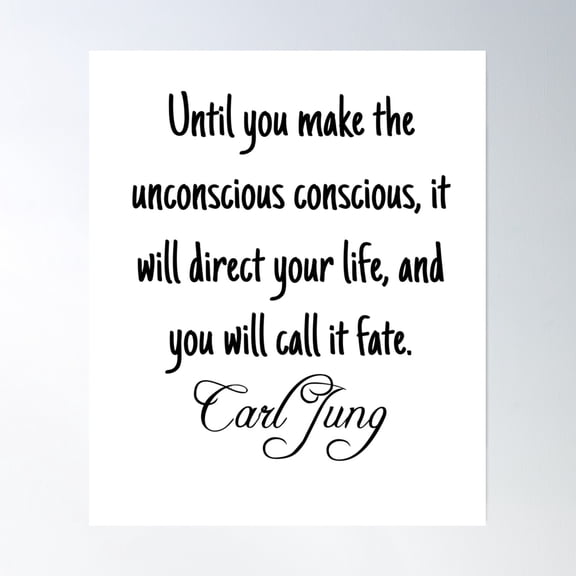 Carl Jung Unconscious Quote Poster Wall Art, Modern Wall Decor, 24x36 UNFRAMED