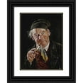 thumbnail image 1 of Carl Kronberger 11x14 Black Ornate Wood Framed Double Matted Museum Art Print Titled: A Good Smoke, 1 of 5