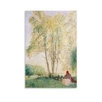 Carl Larsson Art Poster Beneath The Birches Painting Poster Print Photo Art Painting Canvas Poster Home Decorative Bedroom Modern Decor Posters Gifts 12x18inch(30x45cm)
