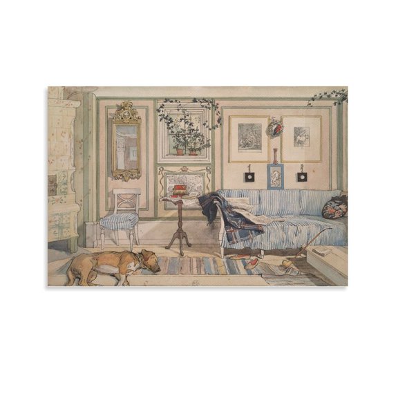 Carl Larsson Print Wall Art Poster Artworks Canvas Poster Room Aesthetic Wall Art Prints Home Modern Decor Gifts 24x36inch(60x90cm)