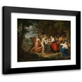 thumbnail image 1 of Carl Marcus Tuscher 14x12 Black Modern Framed Museum Art Print Titled - Mercury Confiding the Child Bacchus to the Nymphs on Nysa (18th Century), 1 of 1