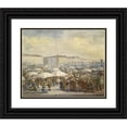 thumbnail image 1 of Carl Massmann 24x20 Black Ornate Framed Double Matted Museum Art Print Titled: Lively Hustle and Bustle on the Naschmarkt, 1 of 5