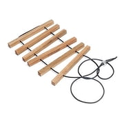 Carl Mertens Adjustable Log Trivet, Stainless Steel and Leather