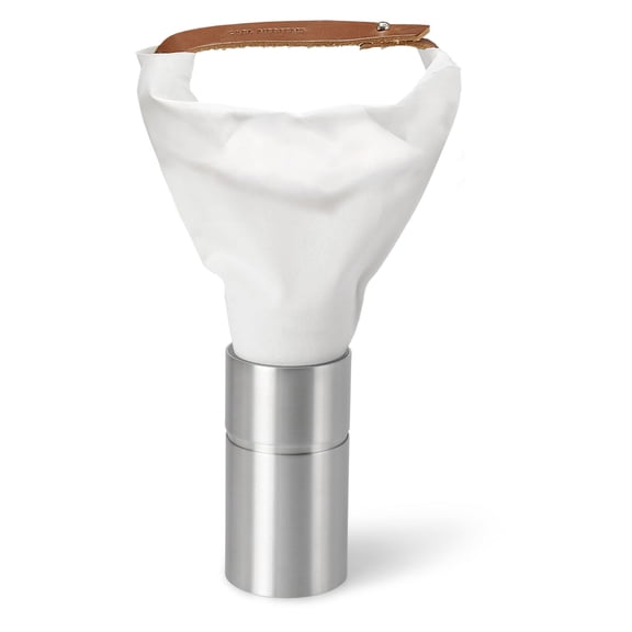 Carl Mertens You Salt Mill, Satin Stainless with Brown Leather Strap