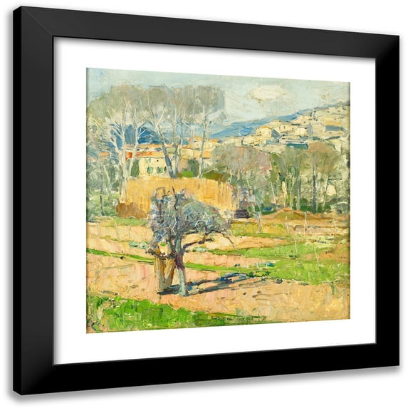 Carl Moll 12x12 Black Modern Framed Museum Art Print Titled - Cagnes (1934)