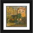 thumbnail image 1 of Carl Moll 15x15 Black Ornate Wood Framed Double Matted Museum Art Print Titled - Landscape in the Riviera Ligure, Italy, 1 of 5