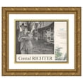 thumbnail image 1 of Carl Mydans 18x15 Gold Ornate Wood Frame and Double Matted Museum Art Print Titled - Conrad Richter: Great Authors from the Time Reading Program (1965), 1 of 4