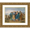 thumbnail image 1 of Carl Oesterley 24x19 Gold Ornate Framed and Double Matted Museum Art Print Titled - Jesus at the Sea of ​​Galilee, 1 of 4