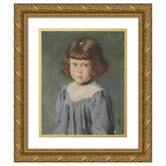 Carl Probst 20x24 Gold Ornate Framed and Double Matted Museum Art Print Titled - Girls' Portrait