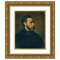 thumbnail image 1 of Carl Rahl 12x14 Gold Ornate Wood Frame and Double Matted Museum Art Print Titled - The Art Dealer Georg Plach, 1 of 4