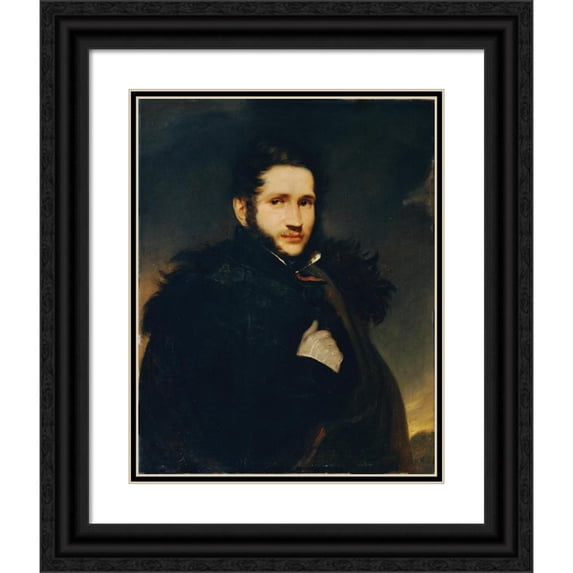 Carl Rahl 15x18 Black Ornate Wood Framed Double Matted Museum Art Print Titled - The Sculptor Adam Ramelmayr (Rammelmayer) (1835)