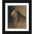 thumbnail image 1 of Carl Rahl 20x24 Black Ornate Framed Double Matted Museum Art Print Titled: Study of an Old Man (1865), 1 of 5
