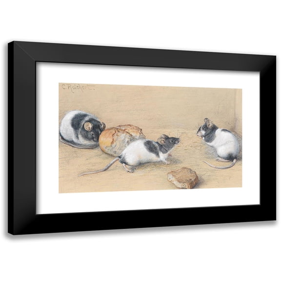 Carl Reichert 14x10 Black Modern Framed Museum Art Print Titled - Mice