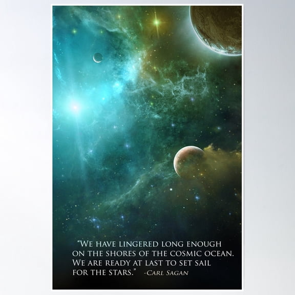 Carl Sagan Space Quote Art Poster Wall Art, Modern Wall Decor, 16x24 UNFRAMED