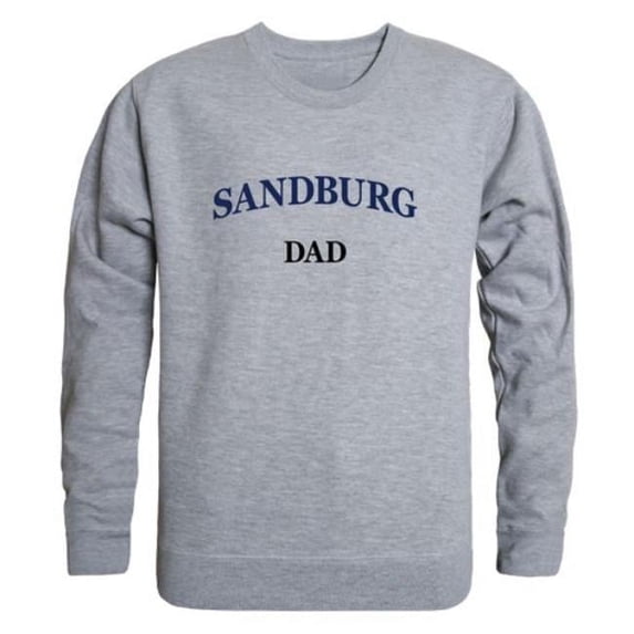 Carl Sandburg College Chargers Dad Crewneck Sweatshirt, Heather Grey - Large