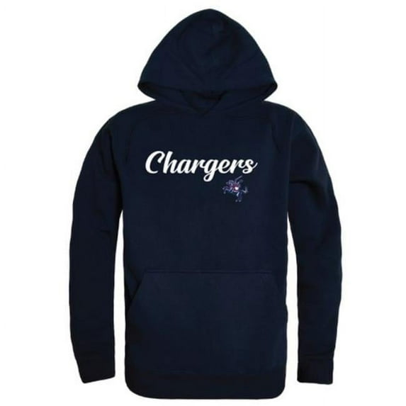 Carl Sandburg College Chargers Script Hoodie, Navy - Medium