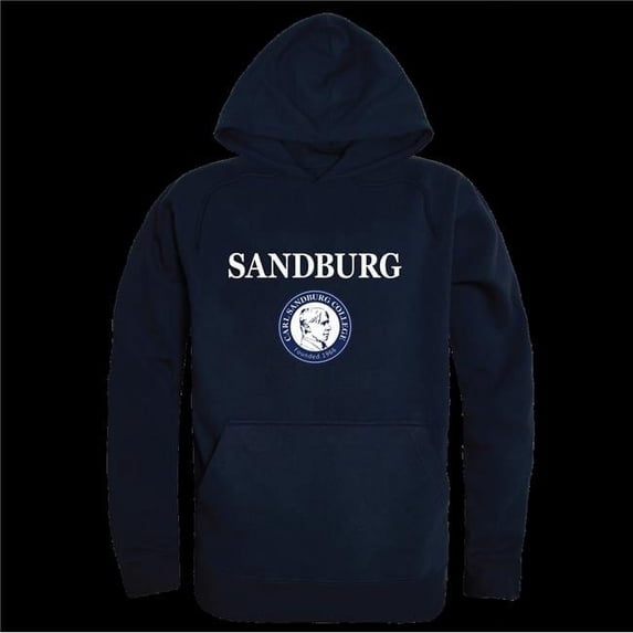 Carl Sandburg College Chargers Seal Hoodie, Navy - Medium