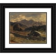 thumbnail image 1 of Carl Schuch 17x15 Black Ornate Wood Framed Double Matted Museum Art Print Titled - View of the Hochkalter Am Hintersee (1882), 1 of 5