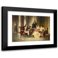 thumbnail image 1 of Carl Schweninger, Jr 14x11 Black Modern Framed Museum Art Print Titled - Court Intrigues, 1 of 5