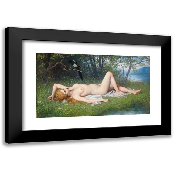 Carl Schweninger, Jr 24x15 Black Modern Framed Museum Art Print Titled - Magpie