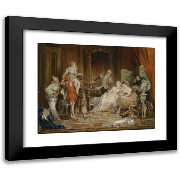 Carl Schweninger, Jr 24x20 Black Modern Framed Museum Art Print Titled - Carnival