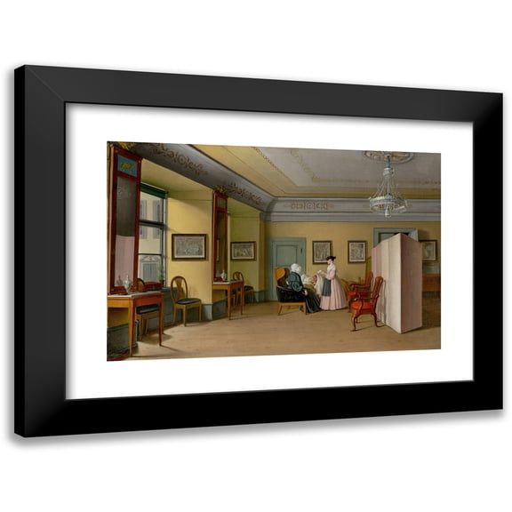 Carl Sigismund Walther 14x11 Black Modern Framed Museum Art Print Titled - Scene in the House of Bluhm in Reval (1841)