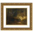 thumbnail image 1 of Carl Spitzweg 23x20 Gold Ornate Framed and Double Matted Museum Art Print Titled - Im Walde (In the Forest), 1 of 4