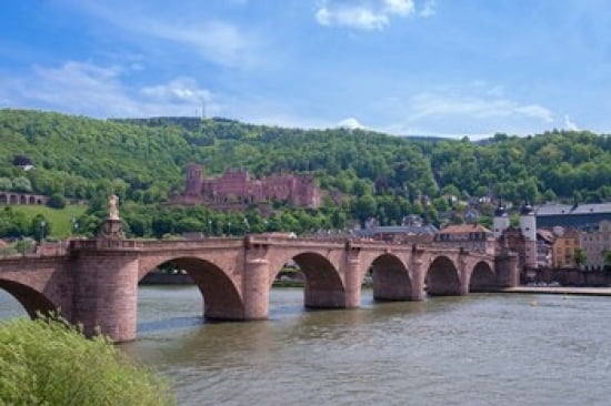 Carl Theodor Bridge Heidelberg Castle Canvas Art - Jim Engelbrecht DanitaDelimont (36 x 24)