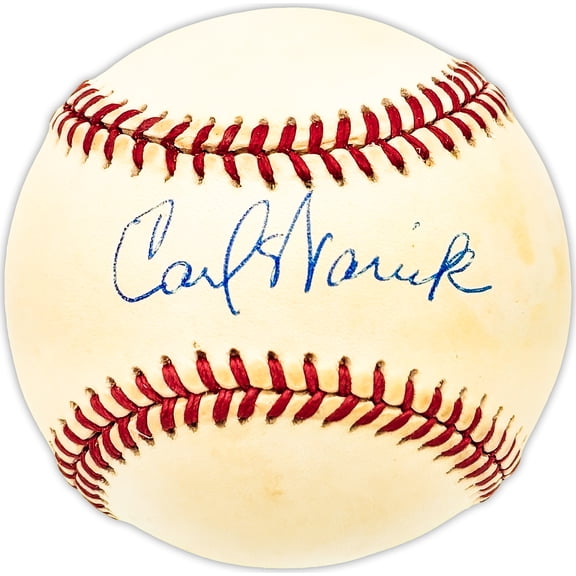Carl Warwick Autographed Official NL Baseball St. Louis Cardinals Beckett BAS QR #BM25162