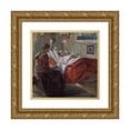 thumbnail image 1 of Carl Wilhelmson 20x20 Gold Ornate Framed and Double Matted Museum Art Print Titled - Resignation (1895), 1 of 4