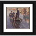 thumbnail image 1 of Carl Wilhelmson 21x20 Black Ornate Framed Double Matted Museum Art Print Titled: Church-Goers in a Boat, 1 of 5