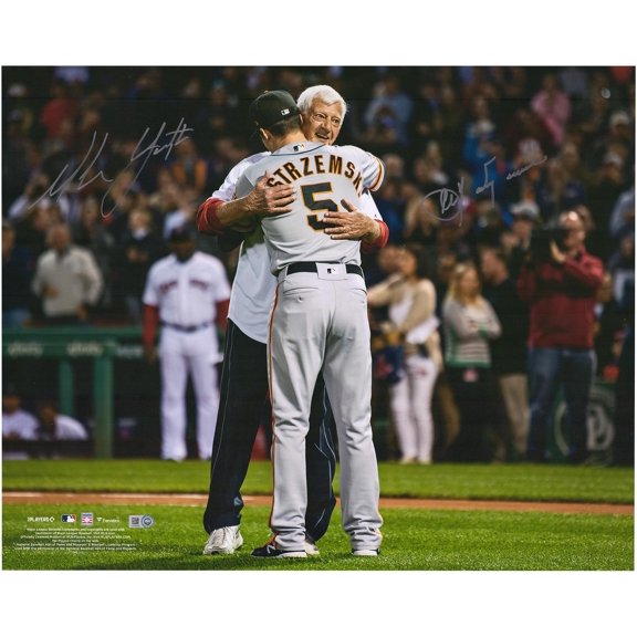 Carl Yastrzemski & Mike Yastrzemski Boston Red Sox & San Francisco Giants Autographed 16" x 20" Hugging Photograph - Fanatics Authentic Certified