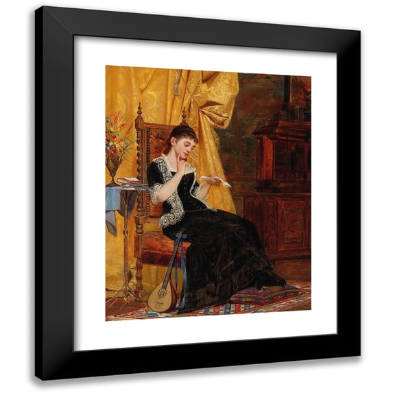 Carl Zewy 12x14 Black Modern Framed Museum Art Print Titled - The Letter