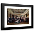 thumbnail image 1 of Carl d'Unker 24x19 Black Modern Framed Museum Art Print Titled - A Gaming Room in Wiesbaden (1864), 1 of 5