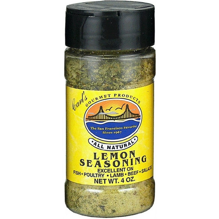 Carl's Gourmet All Natural Low Salt Lemon Seasoning and Meat Rub - 12 oz