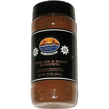 Carl's Gourmet All Natural Prime Rib &amp; Roast LOW SALT Seasoning - 12 oz