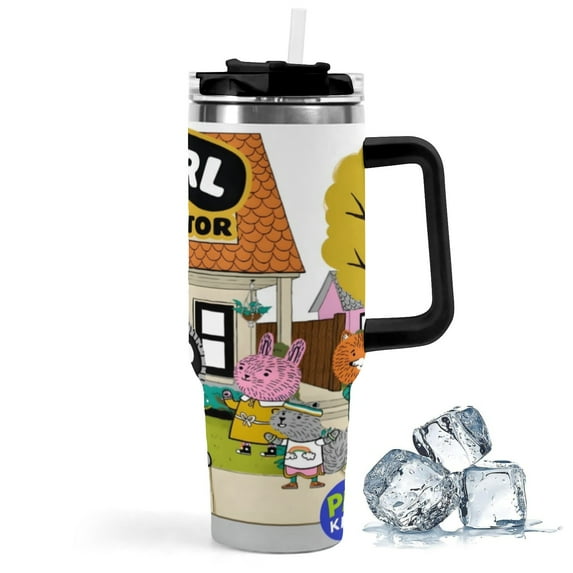Carl the Collector-theme Insulated Stainless Steel Tumbler with Handle Gifts For Family Friends Fans and Straw Fits in Standard Cup Holder 40 OZ