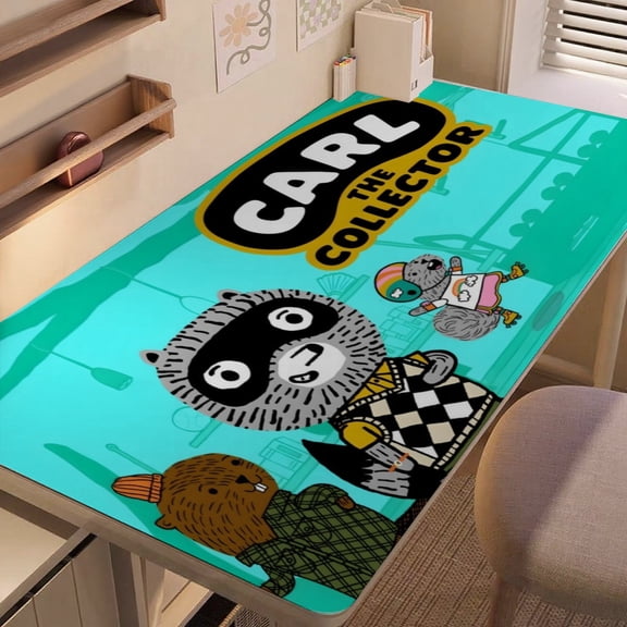 Carl the Collector-themed extra-large Non-Slip Base leather Desk Table mat—versatile for computer desks, dining tables, and more.12"x24"(30X60cm)