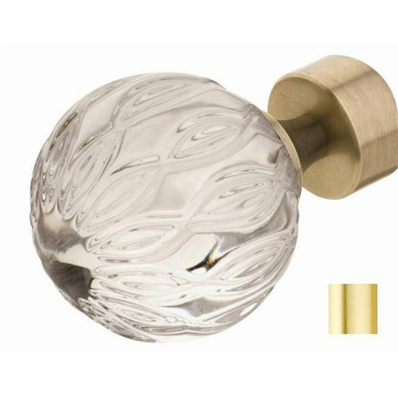 Carla 1118 Curtain Rod Set - 1.25 in. - Matte Brass - 141 in.