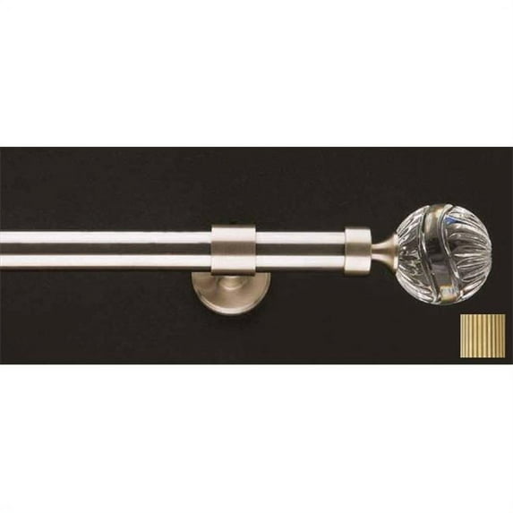 Carla 1119 Curtain Rod Set - 1 in. - Antique Brass - 78 in.