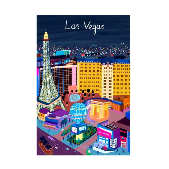 Carla Daly 'View from Above Las Vegas' Canvas Art