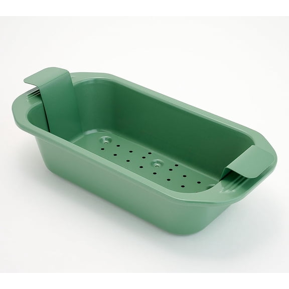 Open Box Carla Hall Sweet Heritage Breadwinner Loaf Pan w/ Lift Out Tray