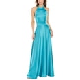 thumbnail image 1 of Carla Ruiz Womens 97% polyester Maxi Dress, 48, Blue, 1 of 3