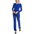thumbnail image 1 of Carla Ruiz womens  2pc Jacket & Trouser Set, 14, Blue, 1 of 3