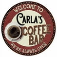 thumbnail image 1 of Carla's Coffee Bar Round Metal Sign Kitchen Room Wall Decor 100140041204, 1 of 1