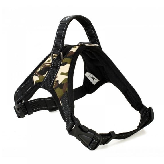 Carlendan Durable Dog Harness Medium and Large Dogs Training Harness Explosion-proof Vest Harnesses, Camouflage, L
