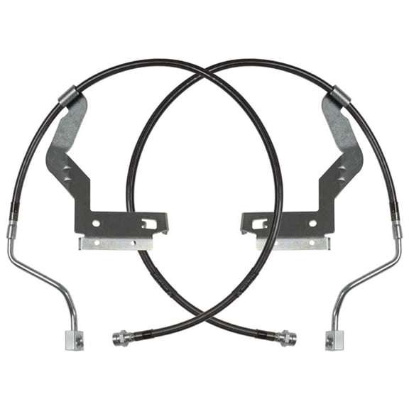 1722 F250 SUPER DUTY SUSPENSION EXTENDED BRAIDED BRAKE LINES FRONT
