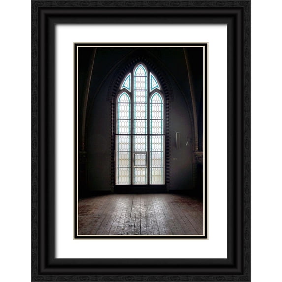 Carlier, Dick 23x32 Black Ornate Wood Framed with Double Matting Museum Art Print Titled - Noble Window II