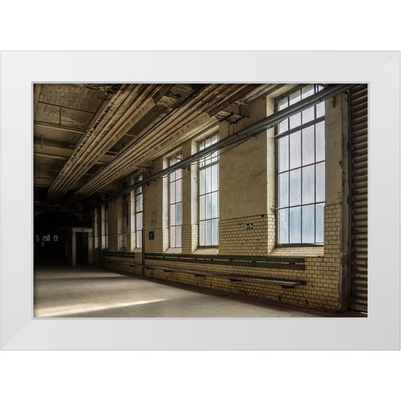 Carlier, Dick 32x24 White Modern Wood Framed Museum Art Print Titled - FORGOTTEN INDUSTIES V
