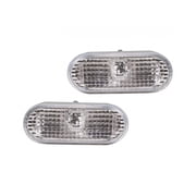 Carlights360 For Volkswagen Passat 2001 02 03 04 2005/Jetta/Golf/GTI 1999-2005/Cabrio 2001 2002 Side Repeater Light Driver And Passenger Side | Pair | Clear Lens Excluded Bulbs | VW2570105 | 1J094911